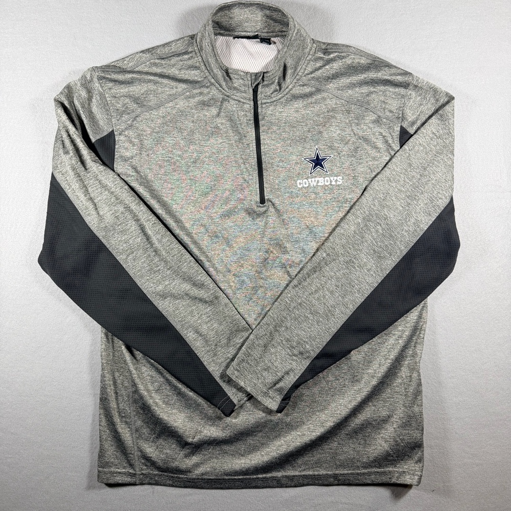Dallas Cowboys Dunbrooke Quarter Zip Pullover Gray NFL Men’s 2XL